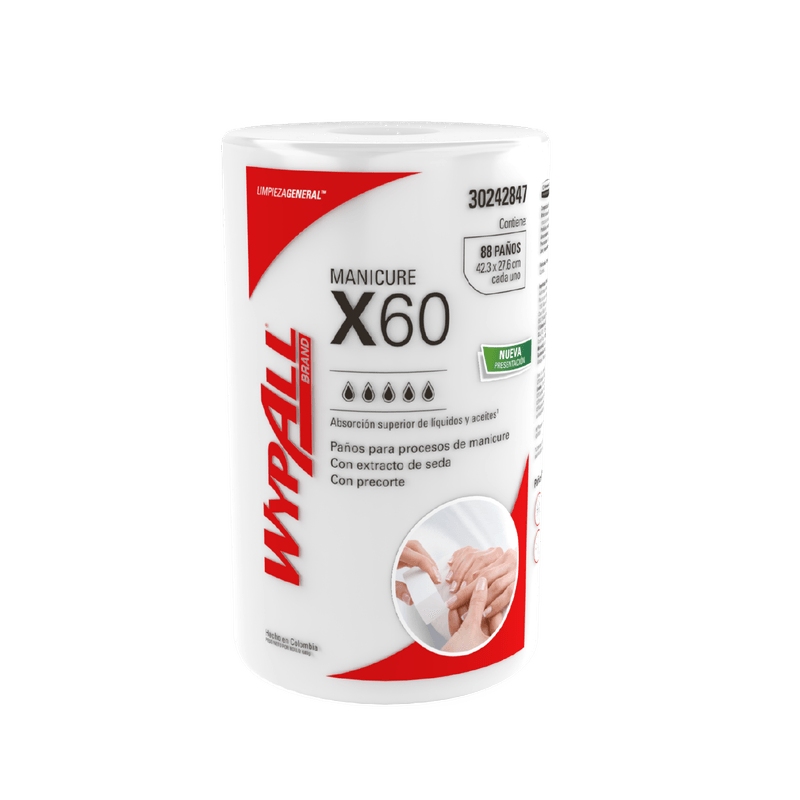 Paños-Wypall-X60-Rollo-Manicure-X88-Paños